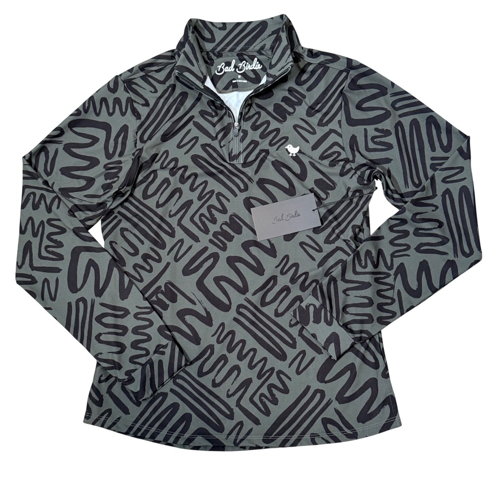 Bad Birdie Golf Mazed and Confused Quarter Zip NWT (M) Women's Quick Dry Active